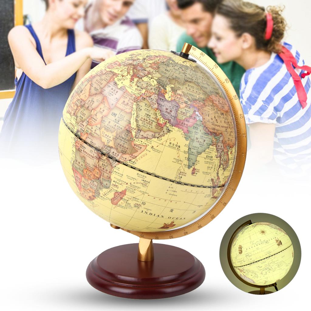 25CM 3D Antique Globe School Supplies Teaching Tool Desktop Decor Educational Toy25cm Antique with