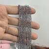 5String, Sparkling Lavender Gray Iridescent Plated Glass Beads 2mm/3mm, Dainty Loose Beads for DIY Minimalist Fairycore Bracelet Jewelry Making 38cm