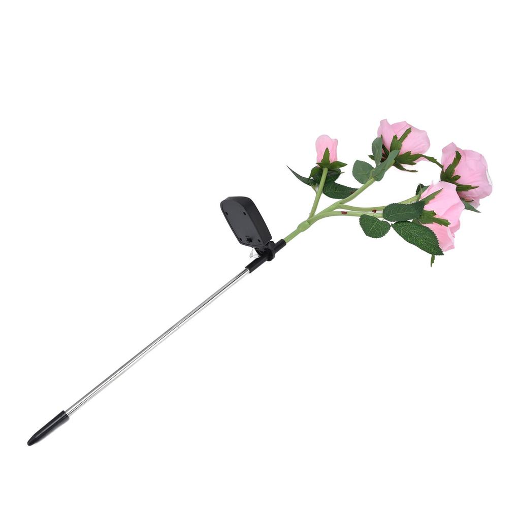 Solar Rose Light 4 Head IP65 Waterproof Decorative LED Flower Landscape Lamp for Garden