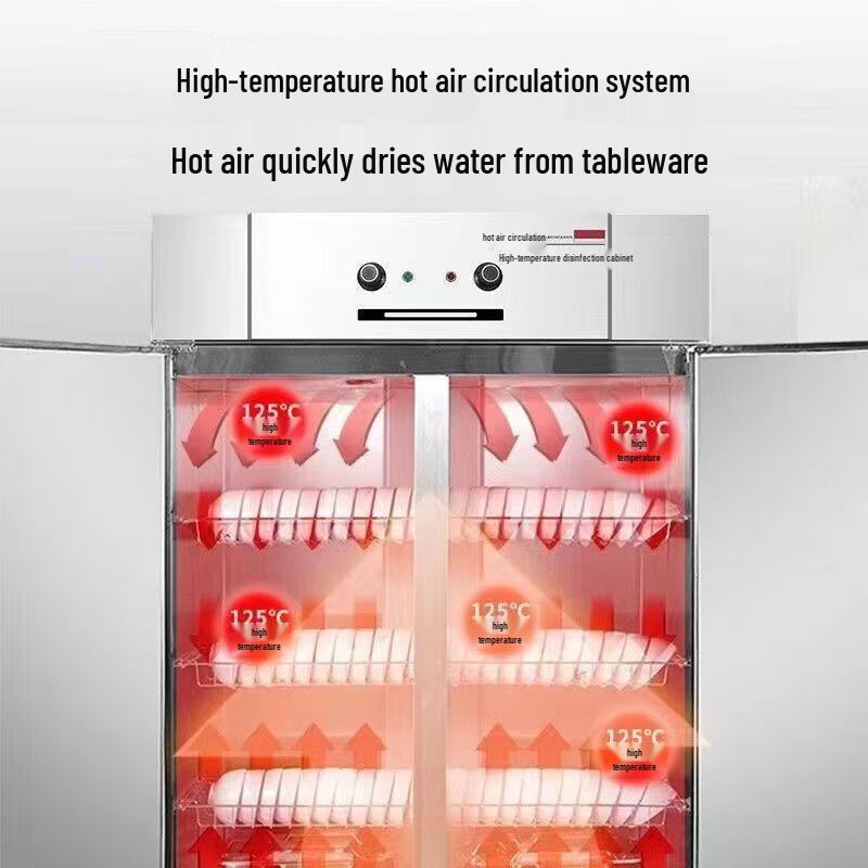 Yunqin Large Capacity Vertical Double Door Hot Air Disinfection Cabinet