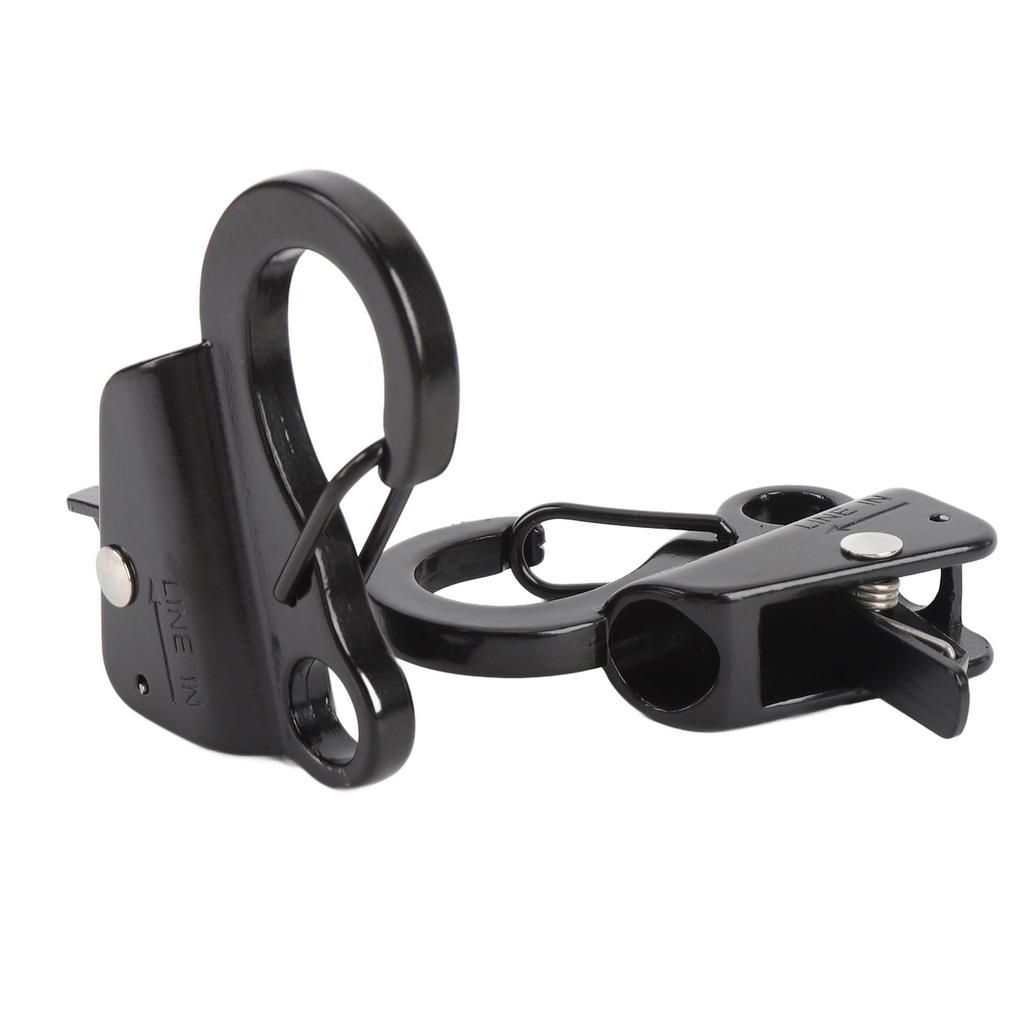 2PCS Boat Mudguard Clip Quick Release Stainless Steel Boat Bumper Hangers for 3 8in To 5 8in Rope Black
