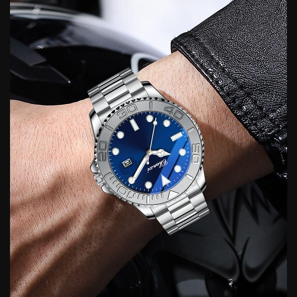 CHENXI 015 New High Quality Solid Steel Band Watch Men Fashion Waterproof Luminous Wristwatch Business Calendar Quartz Watches