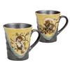 Kutani Ware Iwataya Pair of Mugs - Wind God and Thunder God K8-927