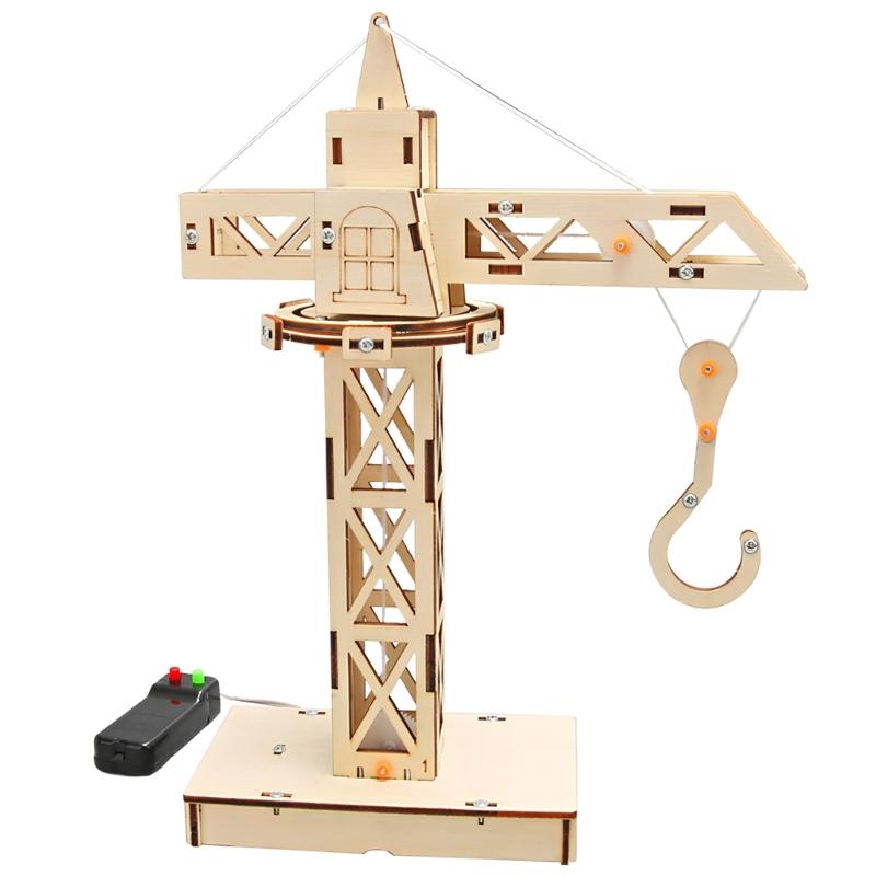 Assembly Wooden Tower Lift Toy Educational Elevator Lift With Remote Control For Physics Experiment and STEM Project 1