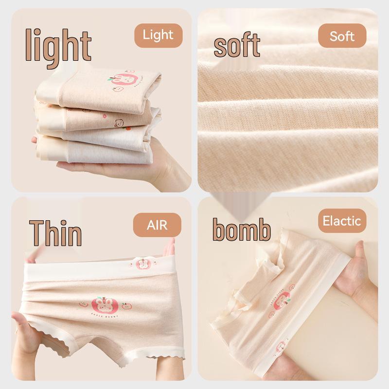 Girls' Antibacterial Pure Cotton Boxer Briefs - No Pinch, All-Day Comfort