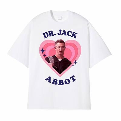 Funny Dr Jack Abbot Retro Pop Art Heart Printed T Shirts Men Women Fashion Hip Hop Oversized T Shirt Loose 100 Cotton Tshirts