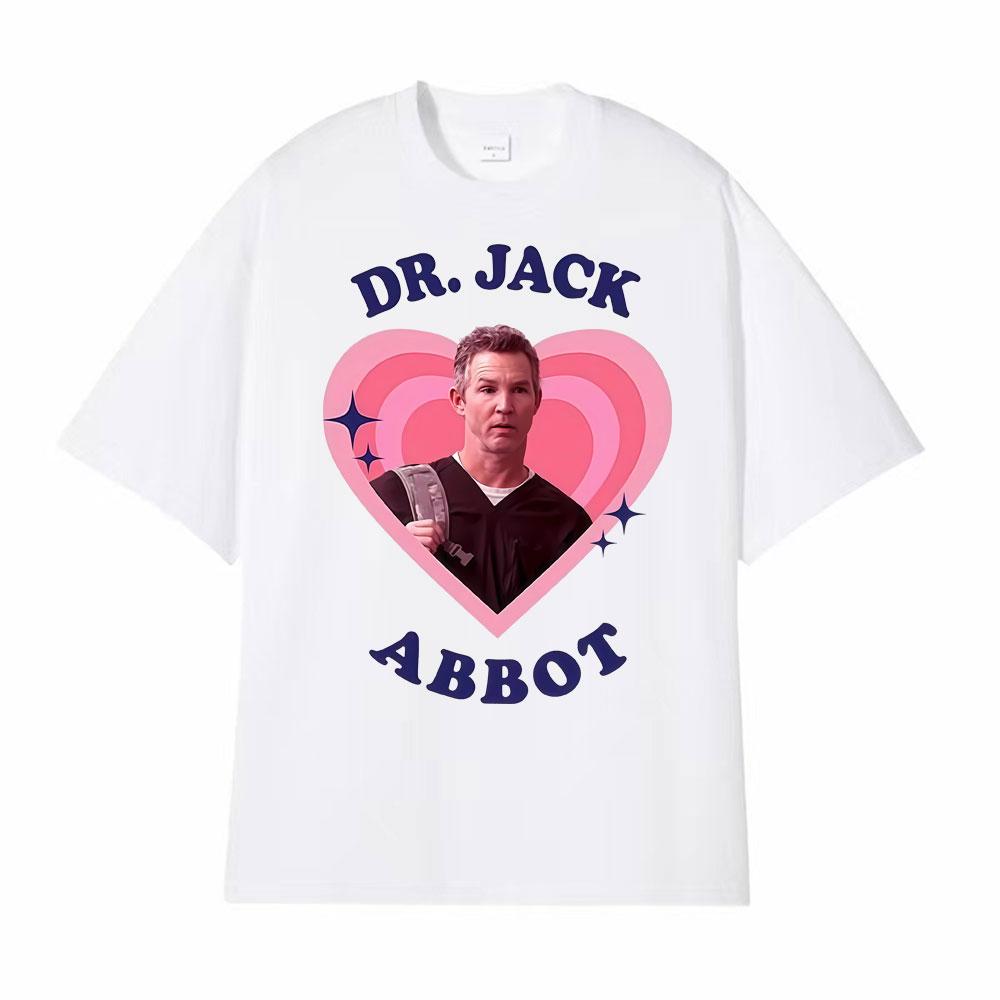 Funny Dr Jack Abbot Retro Pop Art Heart Printed T Shirts Men Women Fashion Hip Hop Oversized T Shirt Loose 100 Cotton Tshirts