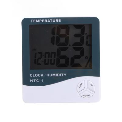 Humidity Thermometer Plastic Accurate Measurement Large Screen Time Display Indoor Humidity Meter