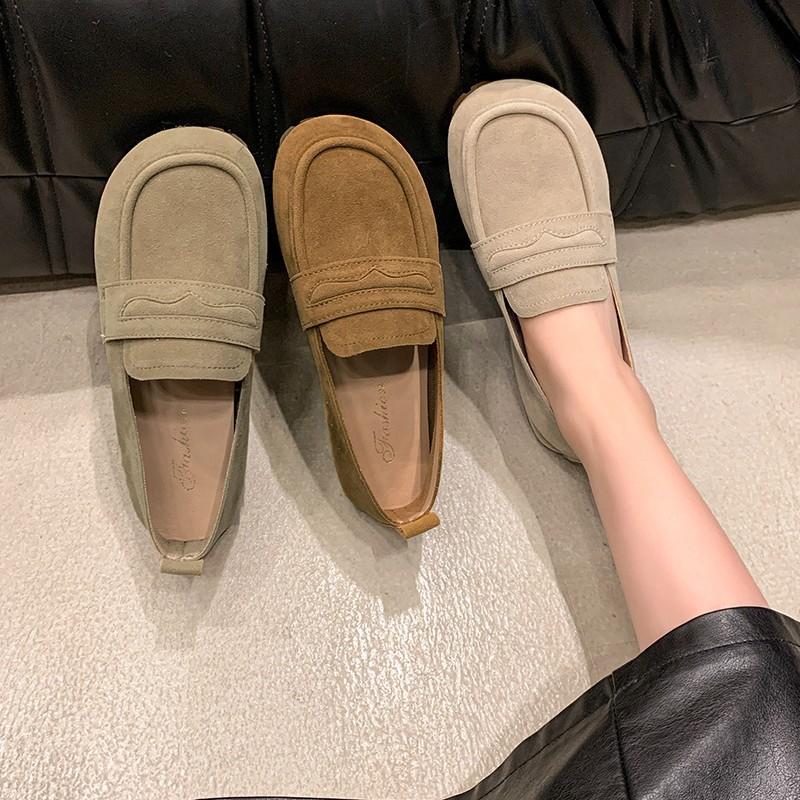 Autumn New Soft-soled Soft-faced Matte Fashion One-pedal Flat-soled Single Shoes Women's Versatile Shoes