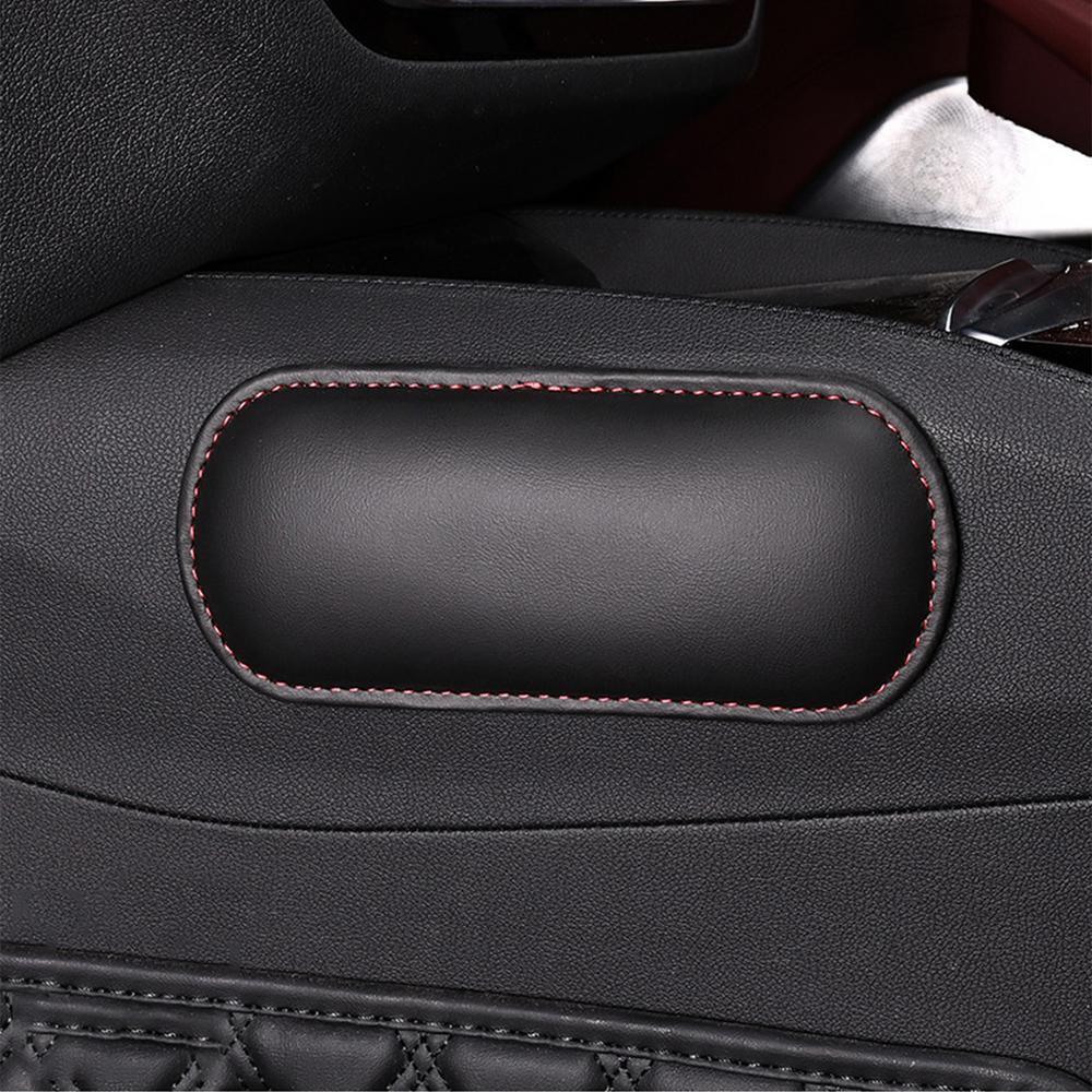 Car Arm Rest Elbow Pads Elbow Leg Support Cushion Car Knee Cushion Soft Leather Elbow Rest Pillow For Car