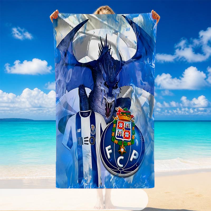 Quick Dry Beach Towel Porto Pattern, Lightweight Absorbent Towel for Pool Beach Vacation Use