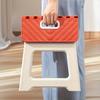 Portable Folding Stool, Lightweight and Sturdy Step Stool with Handles and Non-Slip Function, Suitable for Outdoor Camping, Fishing, Hiking, Barbecue