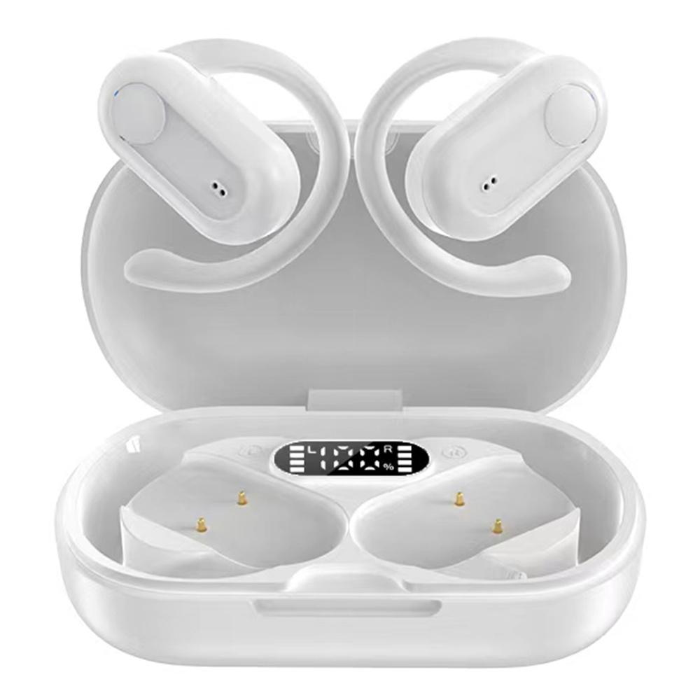 

T20 OWS Bluetooth-compatible Earphones Noise Reduction Rotary Ear Hook Wireless Earbuds White