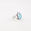 Swiss Blue Topaz Gemstone 925 Stamped Silver Jewelry Handcrafted Statement Ring RR-57-8