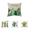 Cartoon Cactus Pattern Pillow Cover For Home Decor And Lounge Relaxation