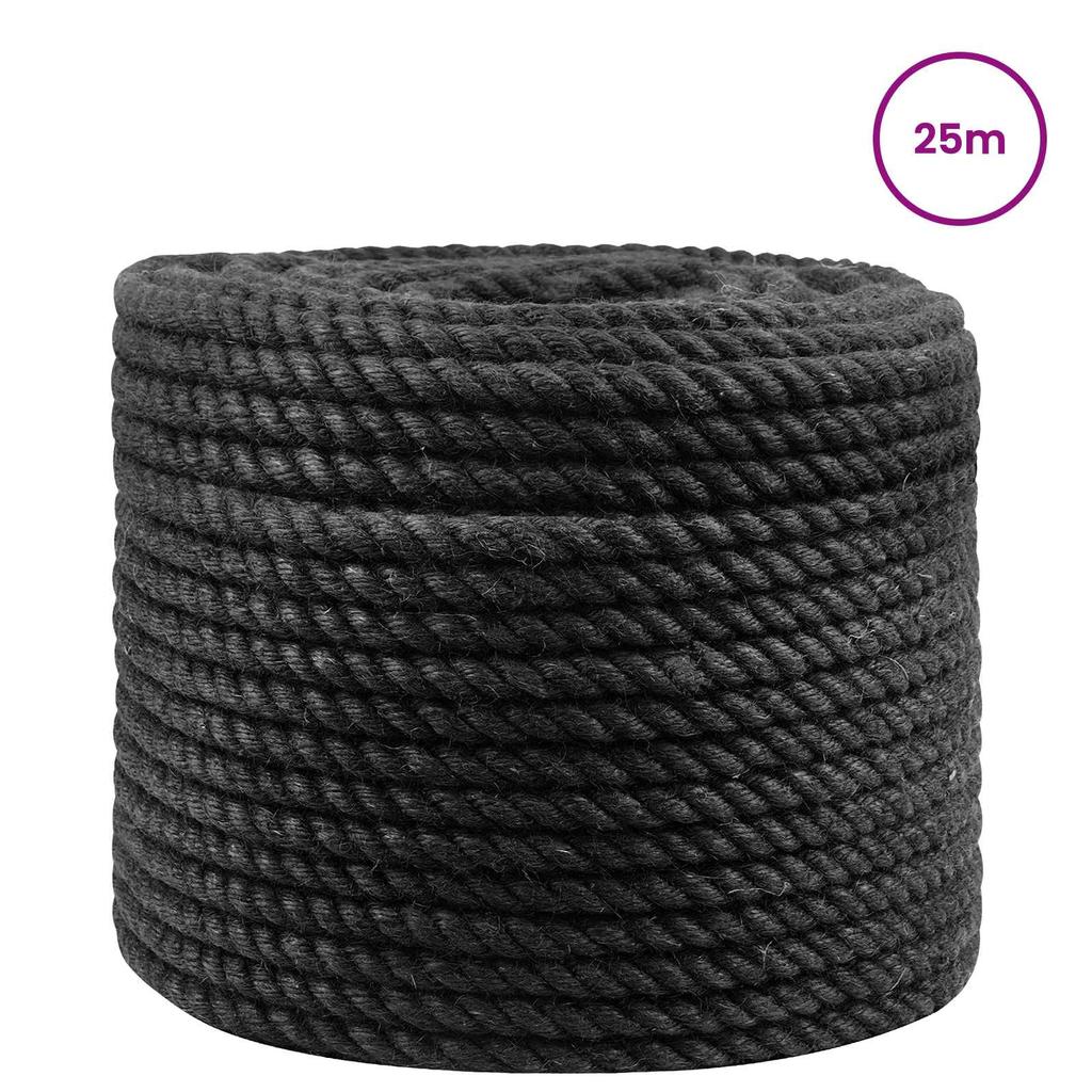 Jute Rope 10 Mm Black 100percent Tossa Jute