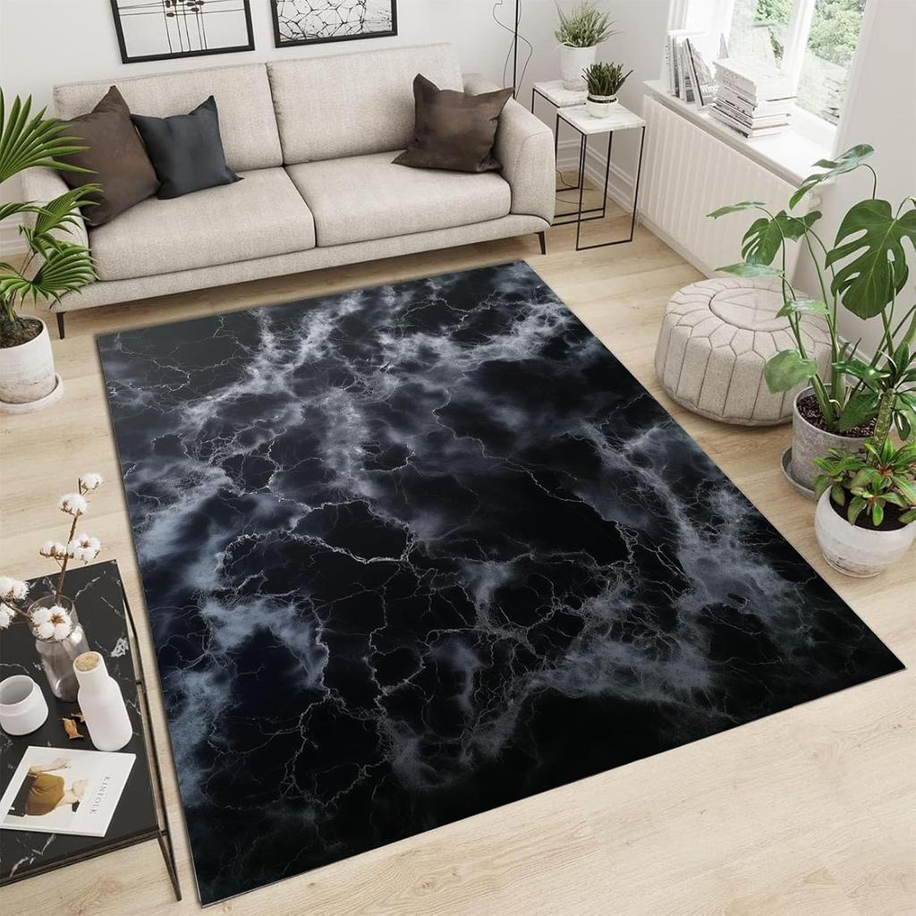 Washable Area Rugs for Living Room Bedroom,Vast Cosmic Landscape Non Slip Rug,Low Pile Soft Fantastic Nebula Indoor Floor Carpet