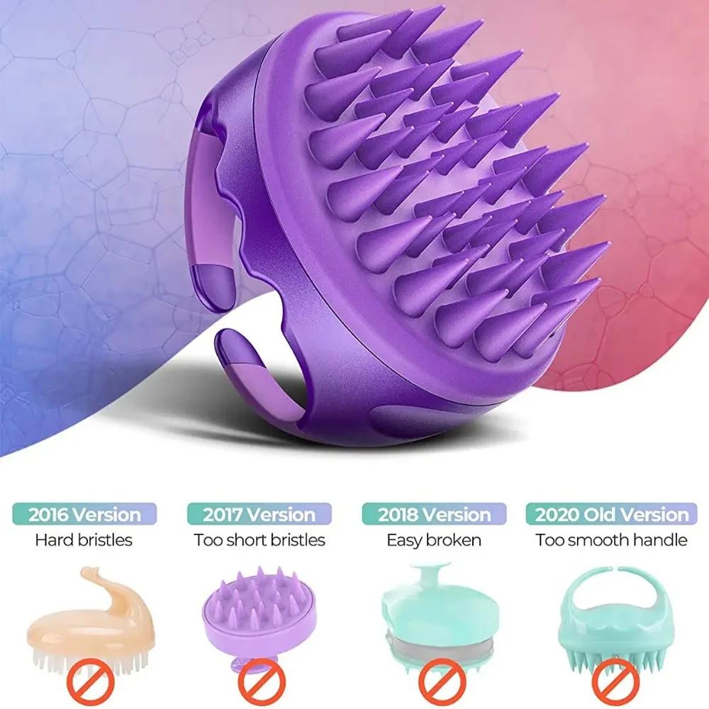 Shampoo Scalp Massager Shampoo Brush Hair Washing Scalp Brush Soft Silicone Scalp Massager Hair Comb for Dandruff Removal Brush