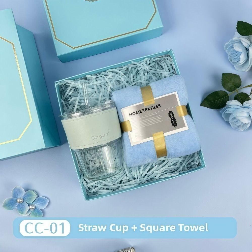 

3IN1 Souvenir Gift Set Fan/Towel/Cup Stylish Design Practical Gift Sets Luxury with Paper Bag Gift Box Set Personalized Gifts