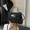 Handbag with Key Lock, Small Exclusive and Luxurious Crossbody Bag, Small Square Bag