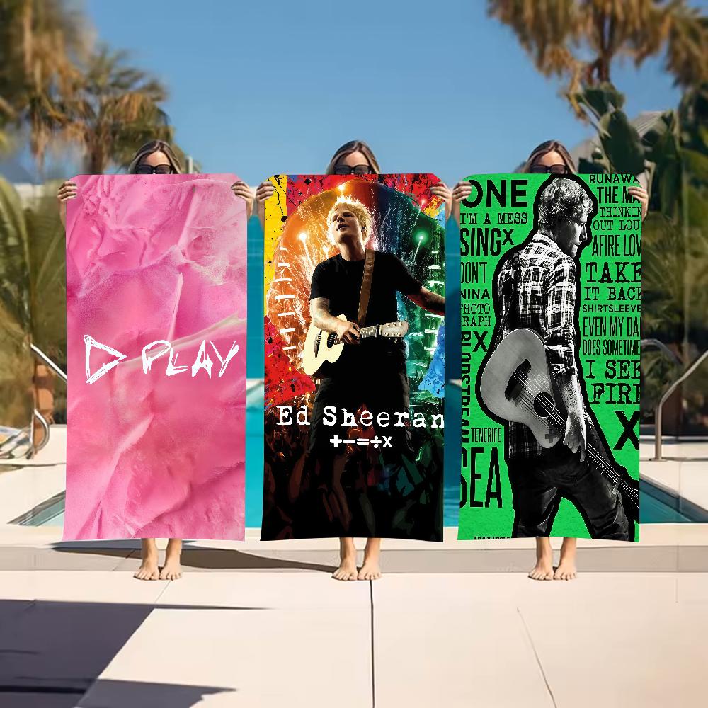 Singer E-Ed Sheeran Play Towel Sports Quick Dry Travel Camping Gear Sandproof Soft Light Large Beach Towel