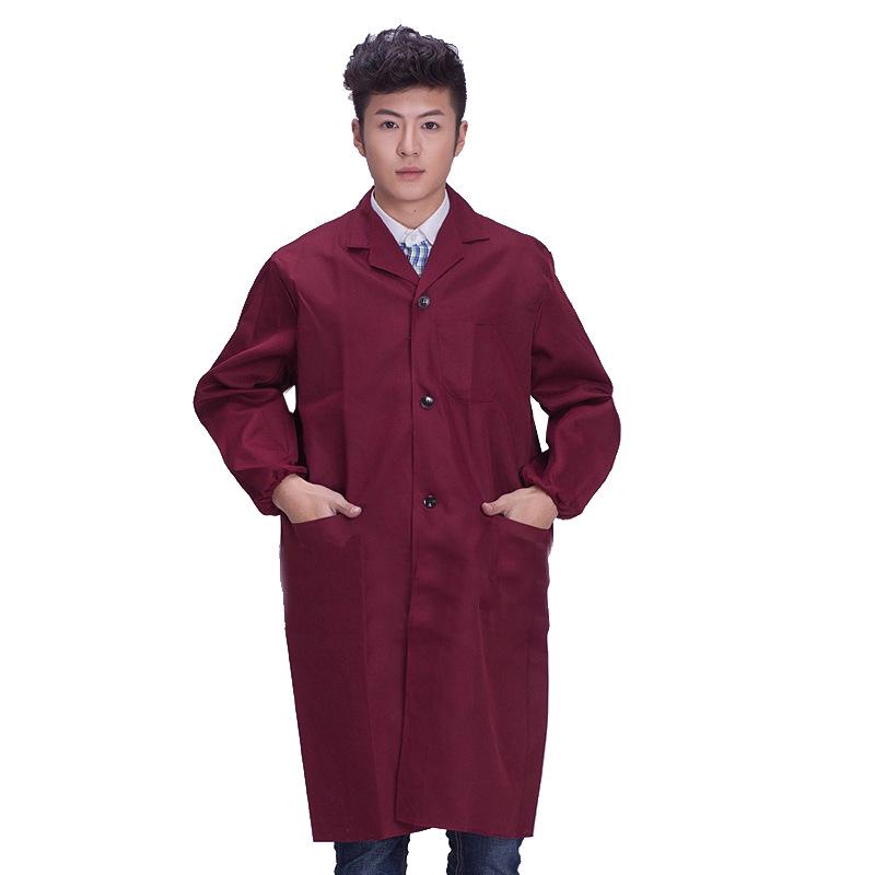 Smock de Trabalho Masculino de Manga Comprida à Prova de Pó - Azul