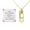 Elegant Initial Necklace with Dazzling Rhinestones Featuring Interlocks Design and Allergy Resistant Stainless Steel