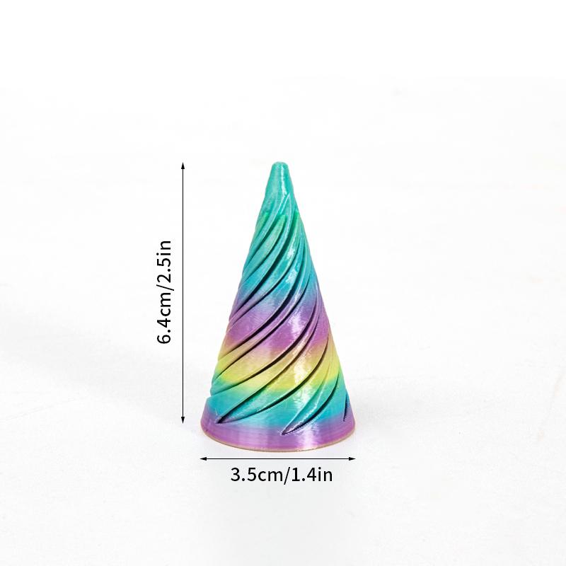 3d Printed Toys Desk Accessories Three-dimensional Pyramid Printed Spiral Cone Helix Screw Rotating Stress Relieving Spiral Cone