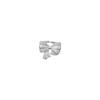 Light Luxury Exquisite Micro Zircon Diamond Matte Bow Open Ring Female Index Finger Ring Ins Niche