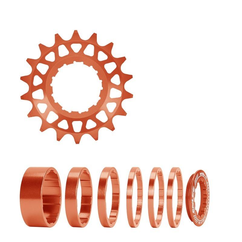ENELL Single Speed Flywheel Conversion Kit 18T HG Cassette Cog MTB Road Bike Sprocket for Freewheel Chain Bicycle Freewheel