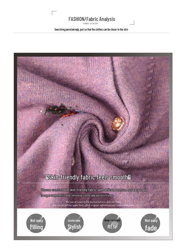 Wool Cardigan for Middle-aged and Elderly Women: Spring & Autumn Knitted Jacket