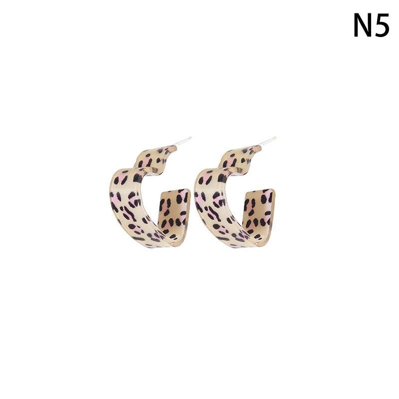 Europe And The United States  Charm Leopard Heart-Shaped Earrings Female Sexy  Girl Party Accessories Holiday Jewelry