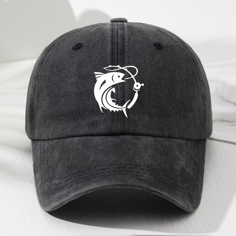 Men's and Women's Circle Fish Soft Top Baseball Caps Retro Fashion Outdoor Hats