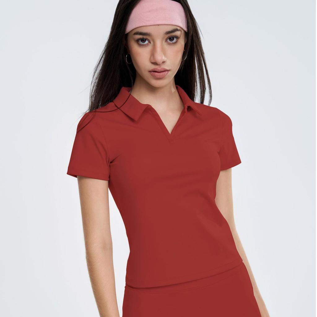 Polo de Tenis de Secado Rápido para Mujer para Deportes al Aire Libre y Yoga