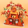 MOC Notice Board Building Blocks Bee Farm Fountain Bonfire Stove Medieval Town Street View Water Wall Bridge Road Sign Brick Toy