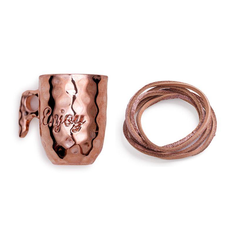 

Madden Parka American Retro Hammered Red Copper Engraved Cup Pendant Necklace Accessories Niche Style Decorations Pendant Men and Women Red Copper