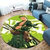 Roronoa Zoro Round Area Rug Carpet Rug For Living Room Bedroom Sofa Playroom Decor Nonslip Floor Mat
