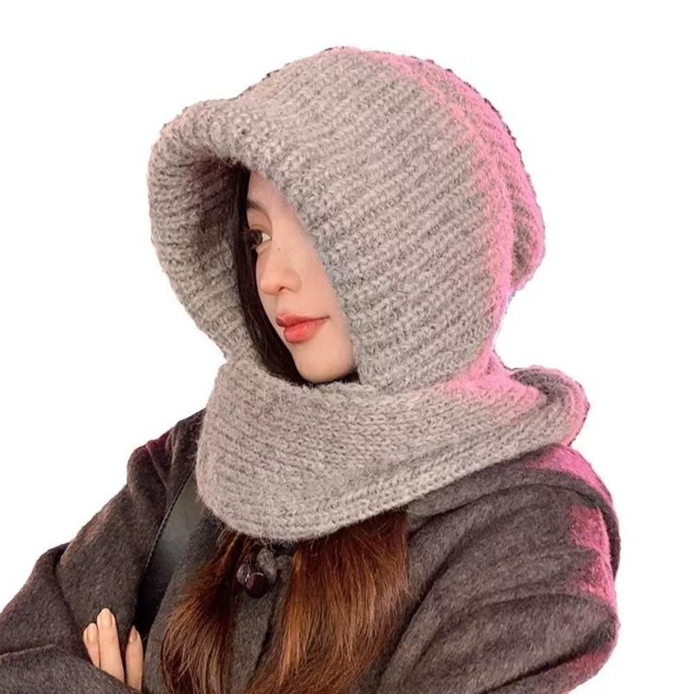 Warm Scarf Mask Integrated Hat Windproof Ear Protection Hat New Neck Warmer  Autumn and Winter