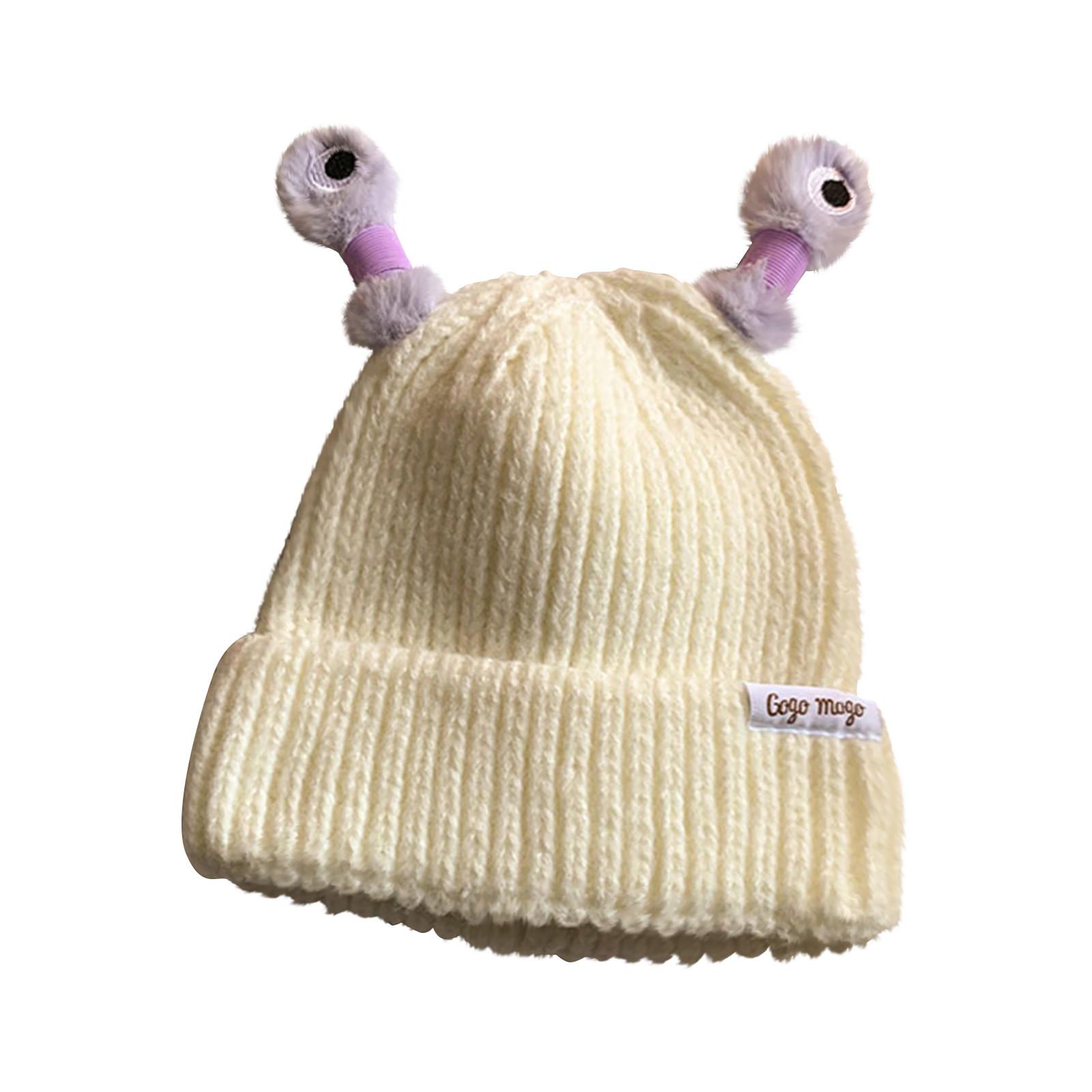 

Зимняя светящаяся вязаная шапка для родителей и детей One Size белый