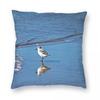 Sandpiper Coastal Bird Beach Pillowcase Polyester Linen Velvet Pattern Zip Decorative Car Cushion Cover