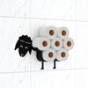 Holder stand hanger shelf for toilet paper rolls sheep lamb bathroom
