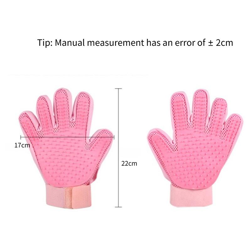 Pet Supplies Double Sided Hair Removal Gloves Massage Bath Beauty Cleaning Mittens Universal for Both Hands Anti Scratch and Bite Cat and Dog Gloves