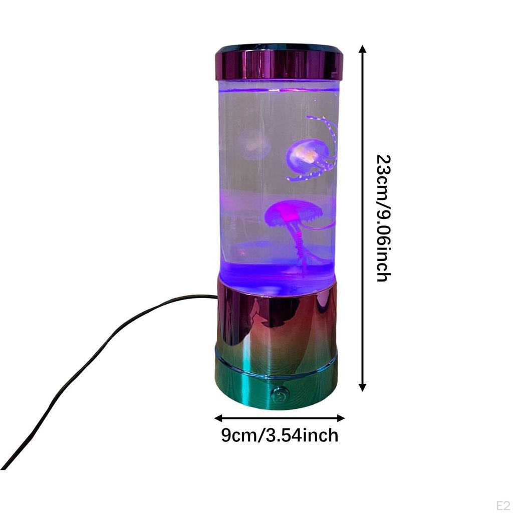 Jellyfish Lamp Aquarium Tank Night Light Desk USB Powered for Birthday Dormitories