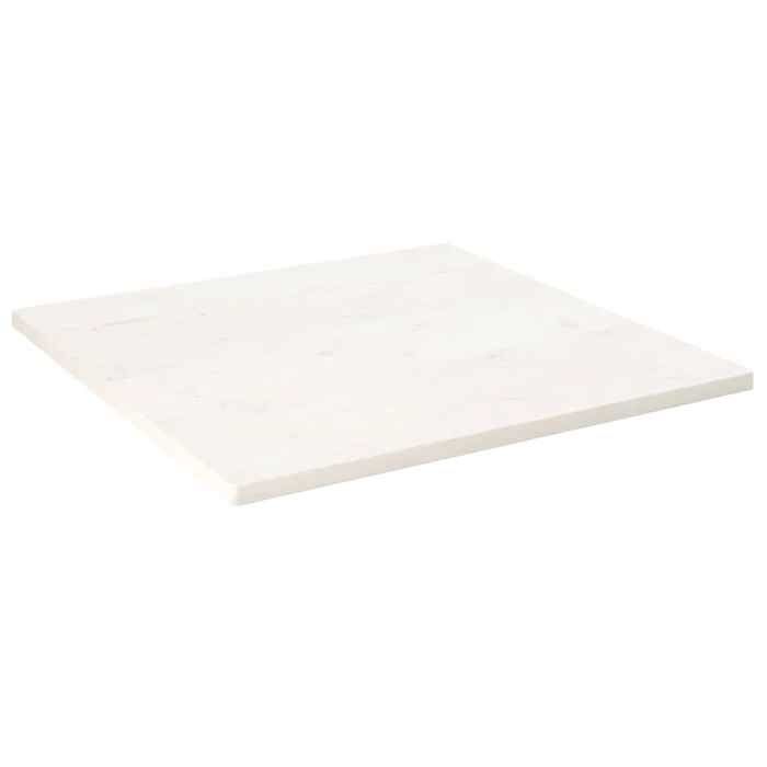 VidaXL Dessus de table blanc 70x70x2,5 cm bois de pin massif 824386