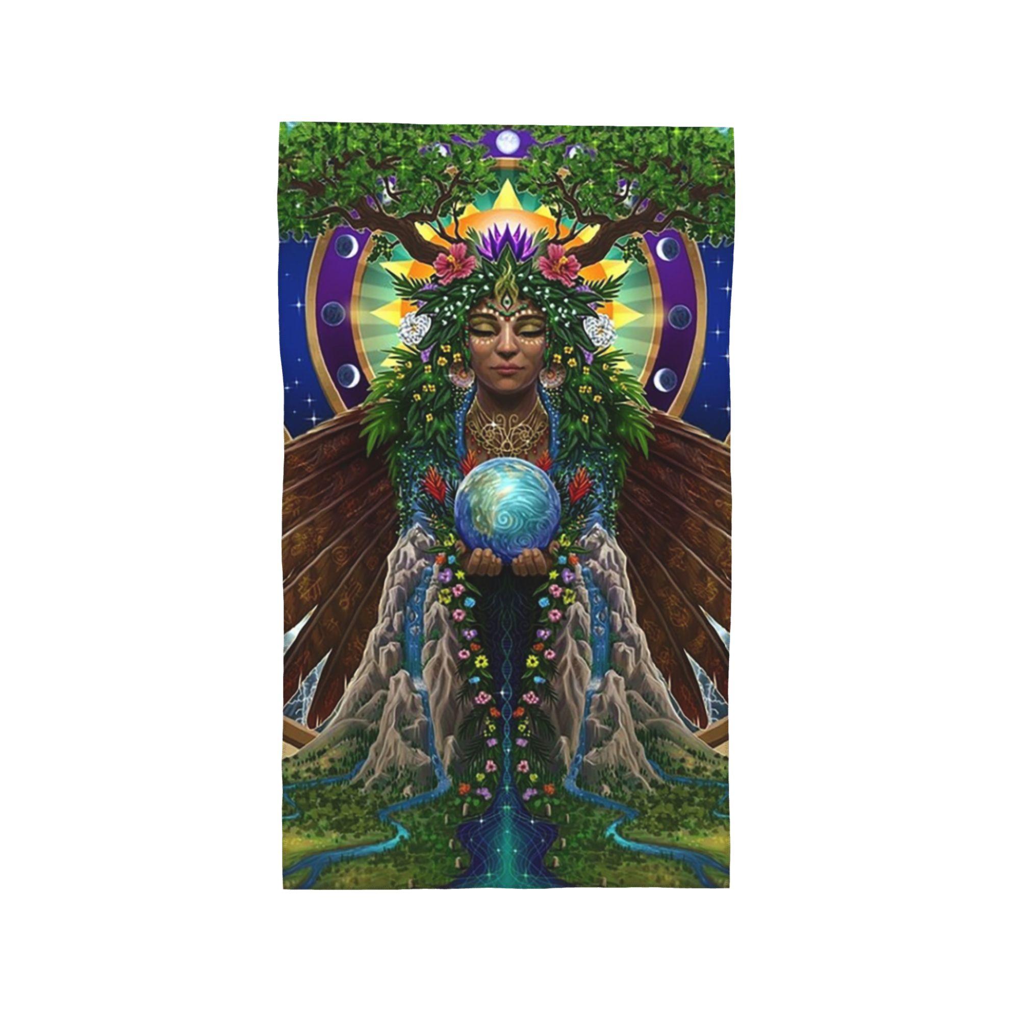 Gaia Sacred System Soft Face Towel Quick Dry Pool Bath Cotton Towels Absorbent W30*H60(CM)