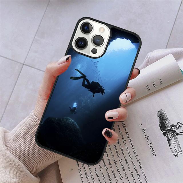 Scuba Diver Diving Phone Case For iPhone 17 Air 15 16 16e 11 12 13 14 Pro Max Cover For iPhone 17 Air Max Plus coque Fundas