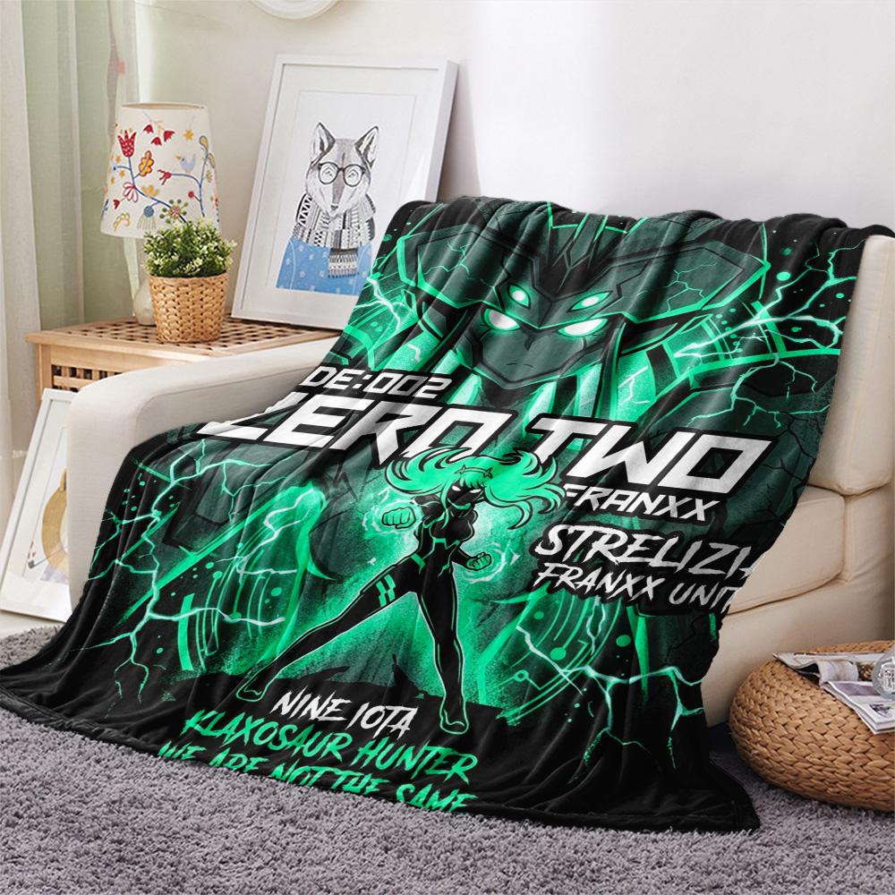 1PC Franxx Patterned Flannel Blanket Suitable For All Seasons For Home Decor Warmth And Comfort Gifts Holiday Present