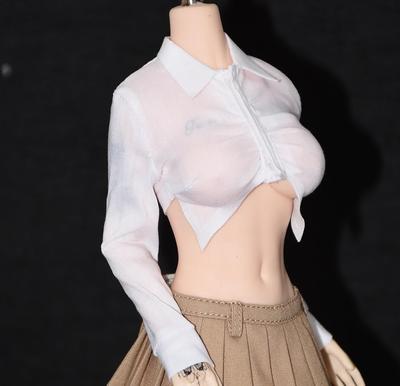 Figura de acción estilo GS a escala compatible con cuerpo TBLeague Mujer sexy hermosa Camisa blanca de manga larga cabeza y falda no [TOYBARJAPAN] 1/6