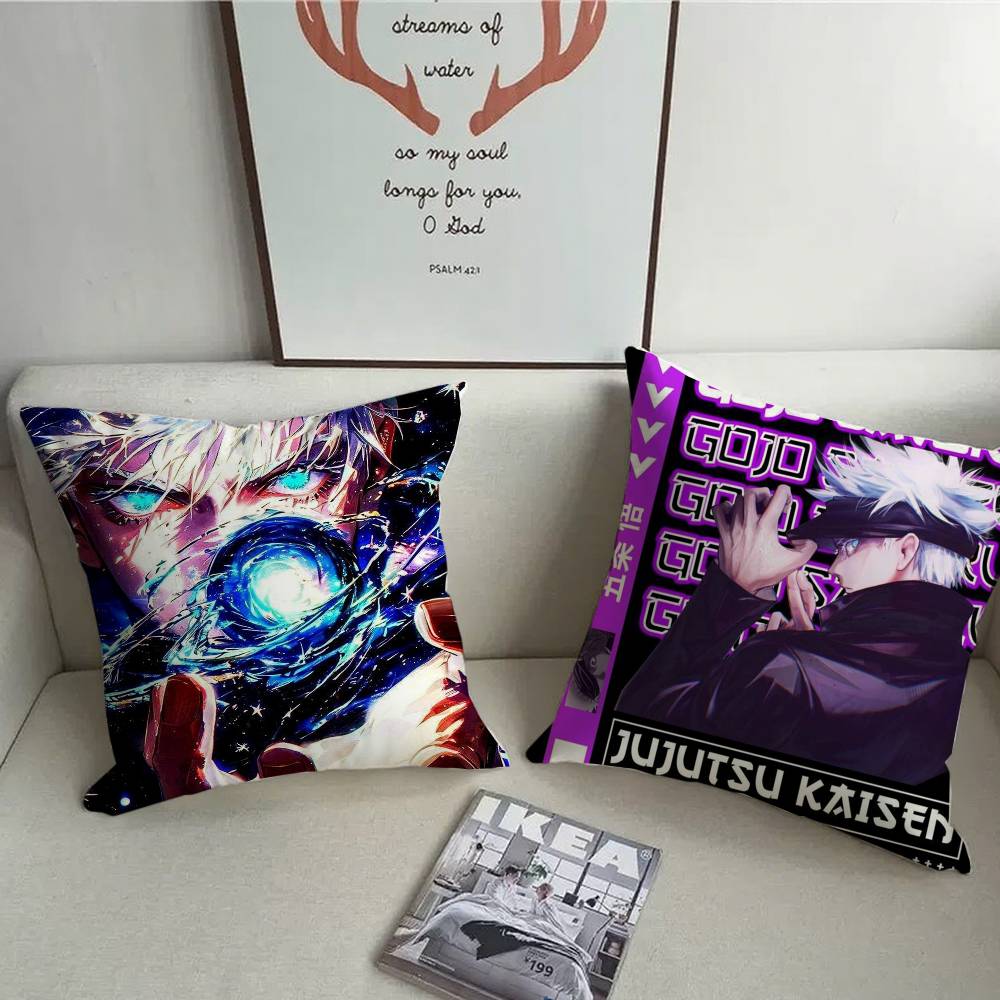 J-Jujutsu Kaisen Gojo Satoru Pillow Case Home Decor Throw For Sofa Bed Car Room Decor Gift Idea