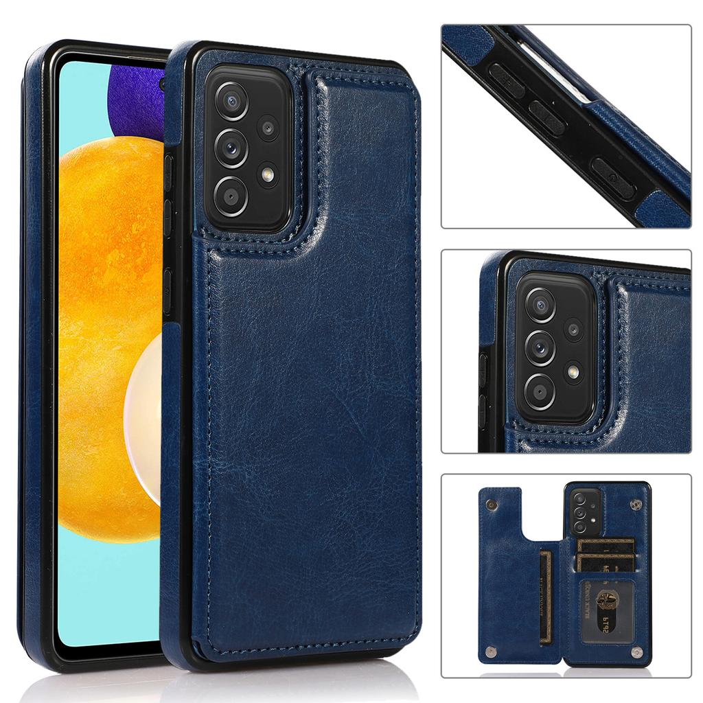 Odpowiedni Do Etui na Telefon S22 Ze Wzorem Crazy Horse Etui Skórzane z Wkładką na Karty Note20+ + Etui Ochronne na Telefon typu Flip A52/A32